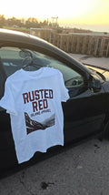 Rusted Red Cliff Tee - White