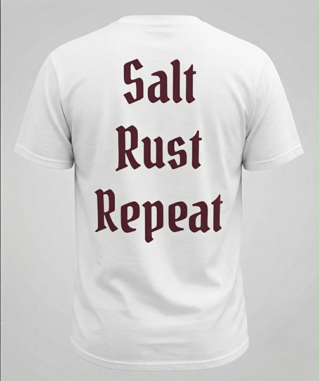 Rusted Red Cliff Tee - White